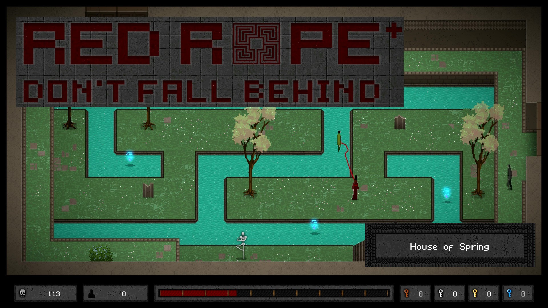 Red Rope:  Don’t Fall Behind+ Walkthrough 1 – House of Spring